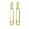 Bad Without Reason Women's Safety Pin Earrings - Solid Gold