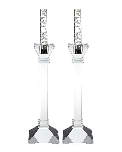 BADASH CRYSTAL BADASH CRYSTAL 10IN CHARLESTON CLASSIC CRYSTAL CANDLE HOLDERS