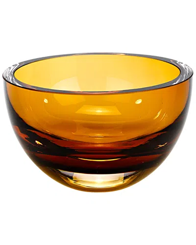 BADASH CRYSTAL BADASH CRYSTAL 6IN PENELOPE AMBER BOWL