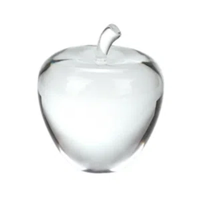 Badash Crystal Apple Art Glass Sculpture In Blue