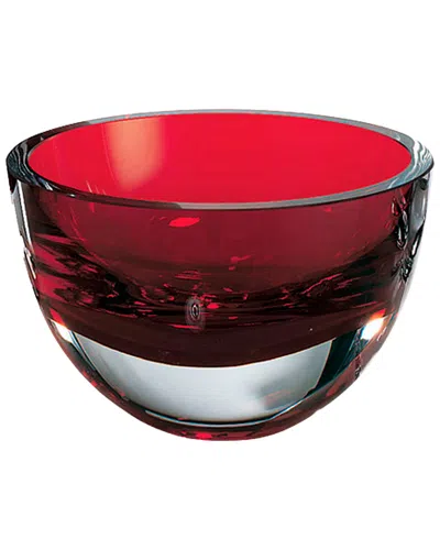 Badash Crystal Discontinued  Penelope Red Lead Free Crystal 6in Bowl In Multi