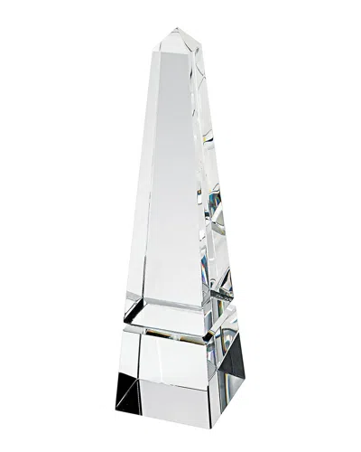 Badash Crystal Elegant Hand Crafted Crystal 12in Obelisk In Amber