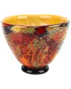 Badash Crystal Firestorm Murano Style Art Glass Bowl