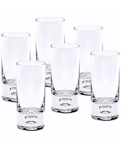 Badash Crystal Galaxy 6 Pc Shot Or Vodka Glass Set In Amber