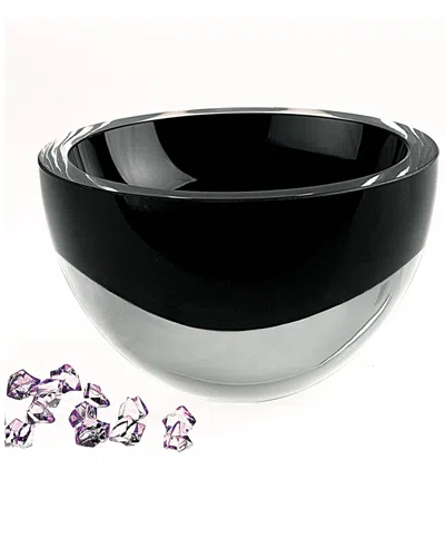BADASH CRYSTAL BADASH CRYSTAL JET BLACK PENELOPE EUROPEAN BOWL