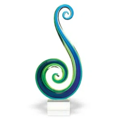 Badash Crystal Marina Art Glass Sculpture In Multi