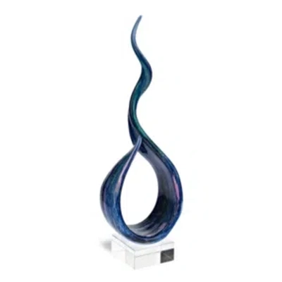 Badash Crystal Monet Art Glass Sculpture In Multi