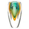 Badash Crystal 6in Rimini Murano Style Art Glass Vase In Multi