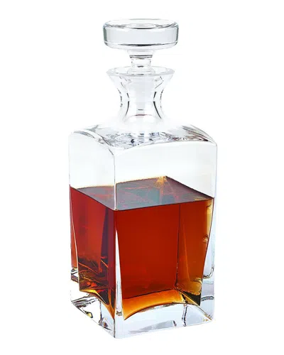 Badash Crystal Sir Henry Square European Mouth-blown 34oz Scotch In Amber