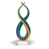 Badash Crystal Spectrum Rainbow Note Sculpture In Multi