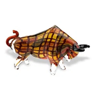 Badash Crystal Toro Grande Bull 1art Glass Sculpture In Multi