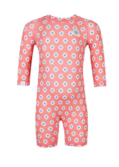 Badawii Baby Swimsuit Long Sleeve Peach Mosaic