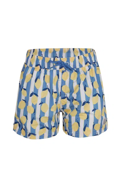 Badawii Boy Shorts Limoncello Stripes In Multi