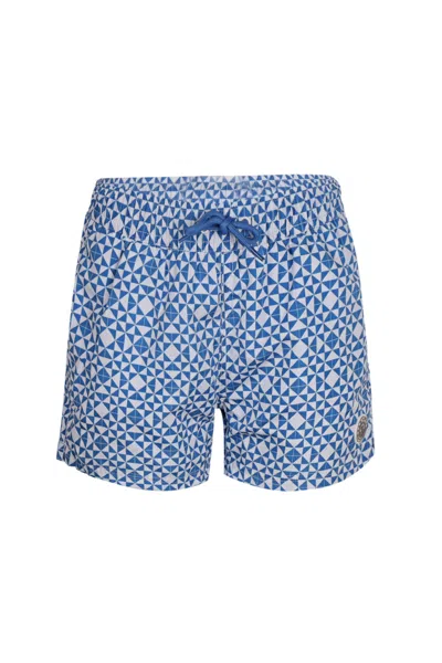 Badawii Boy Shorts Mediterranean Tiles In Blue