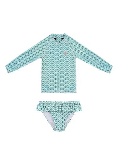 Badawii Girls Set Long Sleeve Diamond Green