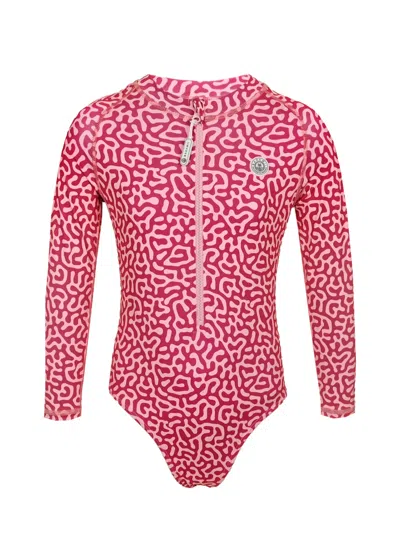 Badawii Girls Swimsuit Long Sleeve Coral Reef
