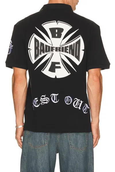 Badfriend Best Out Embroidered Knit Polo In Multi