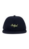 Badfriend Cursive Logo 5 Panel Hat In Burgundy