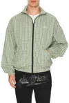 Badfriend Gingham Plaid Full Zip Jacket In Green