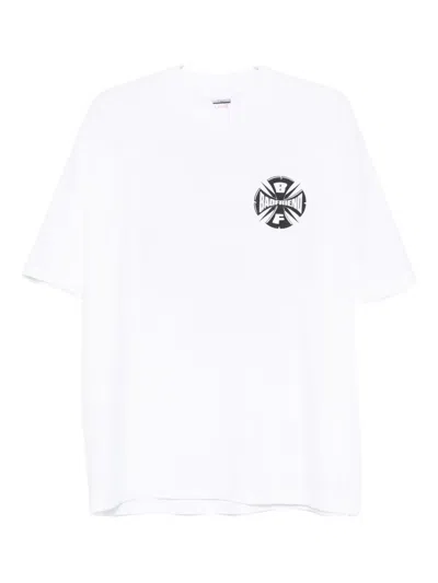 Badfriend Logo-print Crew-neck T-shirt In White