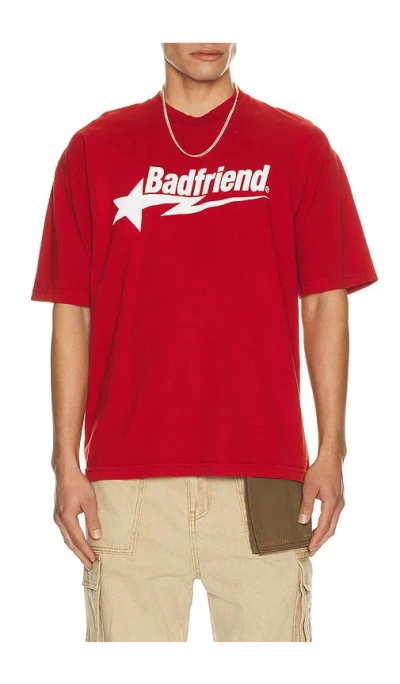 Badfriend Star Logo Tee In Red