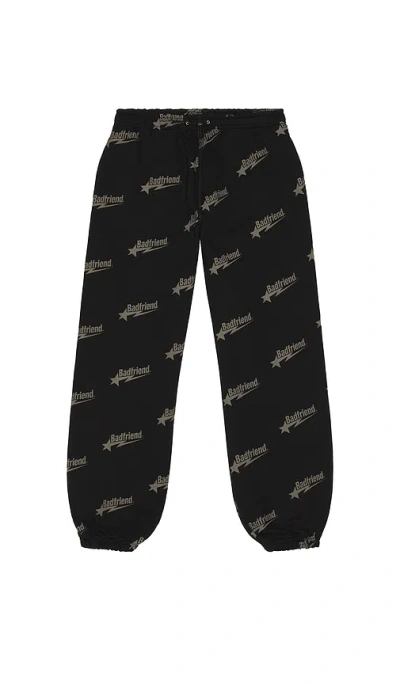 Badfriend Star Sweatpant In Black