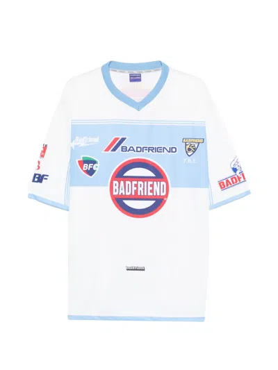 Badfriend V-neck Graphic T-shirt In White