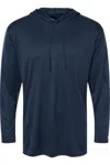 Badger B-core Hooded Long Sleeve T-shirt In Blue