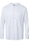 Badger B-core Hooded Long Sleeve T-shirt In White