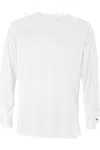 Badger B-core Long Sleeve T-shirt In White