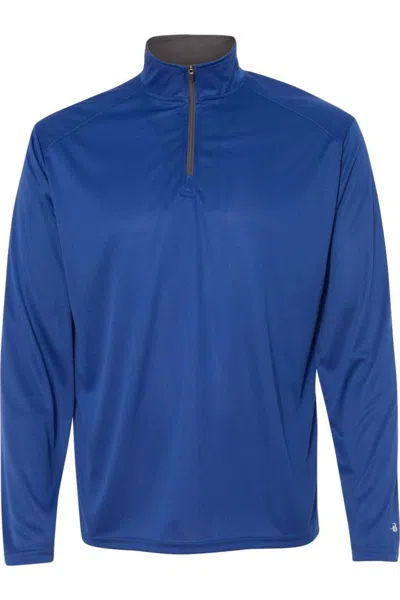 Badger B-core Quarter-zip Pullover In Blue
