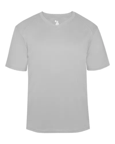 Badger B-core V-neck T-shirt In Silver