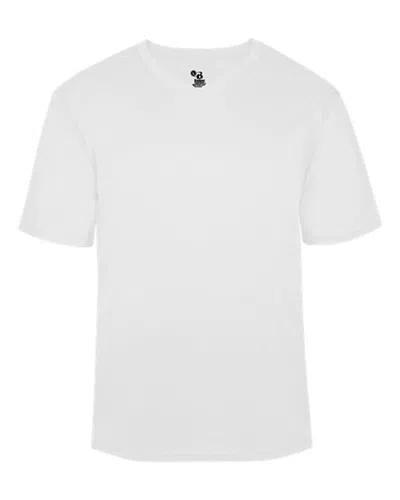 Badger B-core V-neck T-shirt In White
