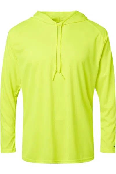 Badger B-core Hooded Long Sleeve T-shirt In Green