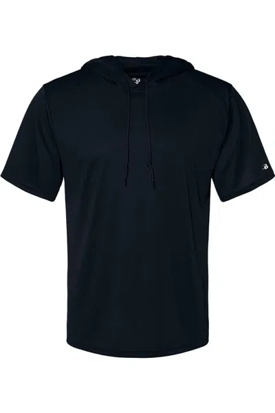 Badger B-core Hooded T-shirt In Blue