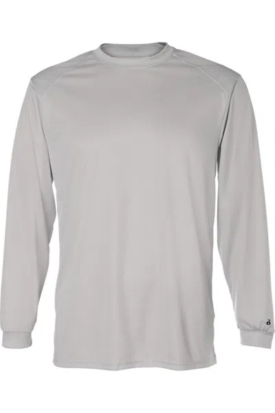 Badger B-core Long Sleeve T-shirt In Gray