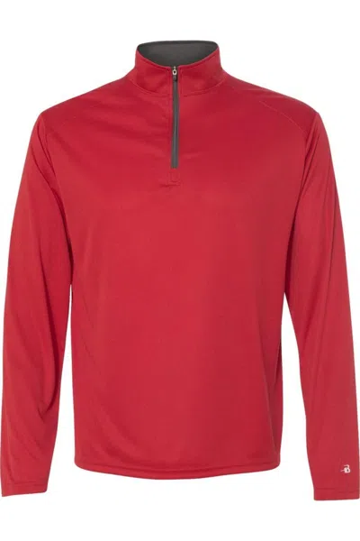 Badger B-core Quarter-zip Pullover In Red