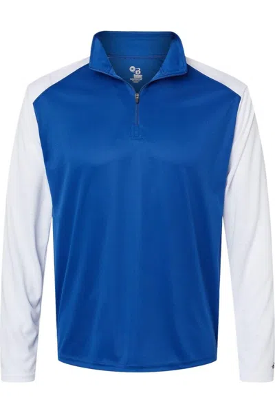 Badger Breakout Quarter-zip Pullover In Blue