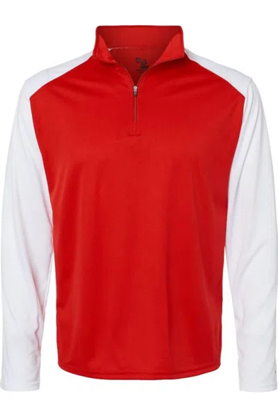 Badger Breakout Quarter-zip Pullover In Red