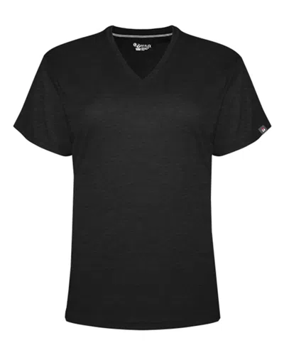 Badger Fitflex Women's Performance V-neck T-shirt In Black