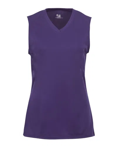 Badger Girls' B-core Sleeveless T-shirt In Purple