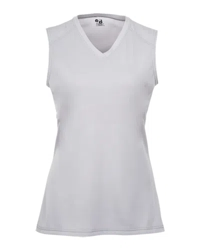 Badger Girls' B-core Sleeveless T-shirt In Silver