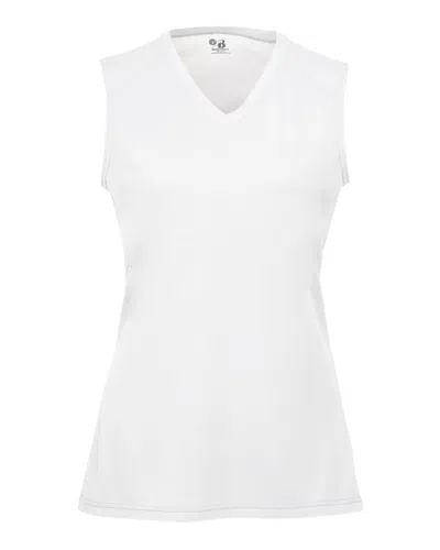 Badger Girls' B-core Sleeveless T-shirt In White