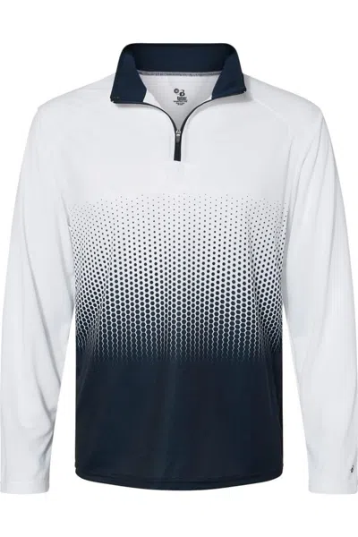 Badger Hex 2.0 Quarter Zip Pullover In Blue