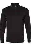 Badger Lightweight Quarter-zip Pullover In Black
