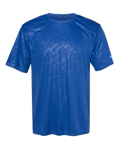 Badger Line Embossed T-shirt In Blue