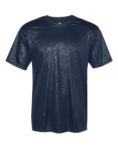 Badger Line Embossed T-shirt In Grey