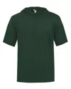 Badger Men's B-core Hooded T-shirt In Green
