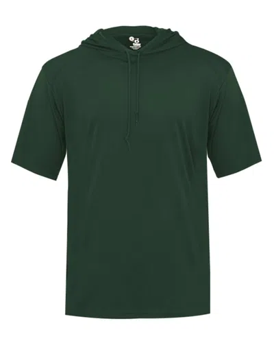Badger Men's B-core Hooded T-shirt In Green