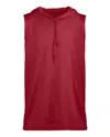 Badger Men's B-core Sleeveless Hooded T-shirt In Red